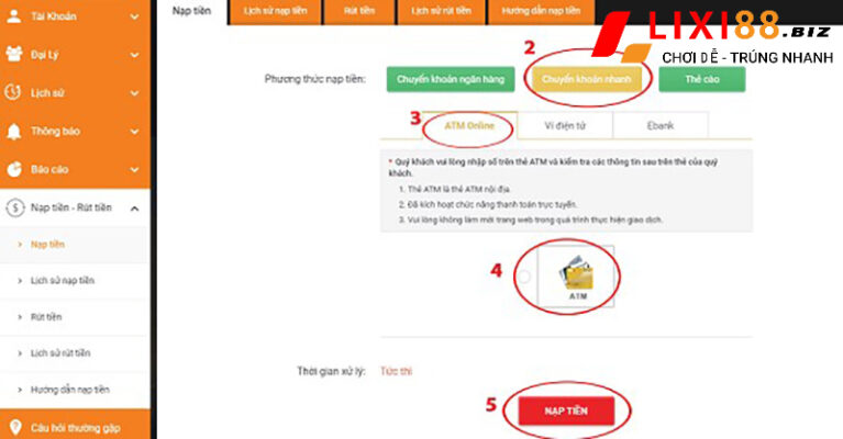 Hướng Dẫn Cách Nạp Tiền Lixi888 Siêu Nhanh, Chuẩn Xác 2 Cac-buoc-nap-tien-Lixi888-chi-tiet