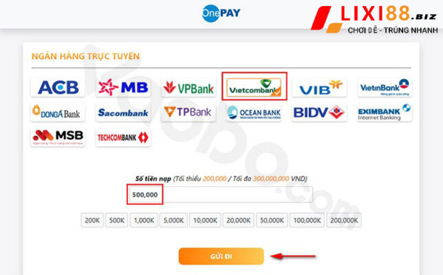 Hướng Dẫn Cách Nạp Tiền Lixi888 Siêu Nhanh, Chuẩn Xác 5 Nap-tien-vao-Lixi888-qua-he-thong-Help2pay
