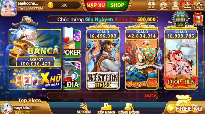 Xuvang777 - Phá Đảo Thiên Đường Bắn Cá Hot Nhất Hiện Nay 3 Giao diện Xuvang777 có các gam màu nổi rực rỡ