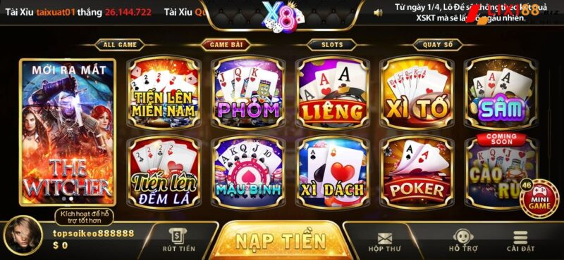 X88 - Khám Phá Game Bài Đổi Thưởng Ăn Khách Nhất Hiện Nay 4 Kho game X88 rất đa dạng với các trò giải trí thú vị