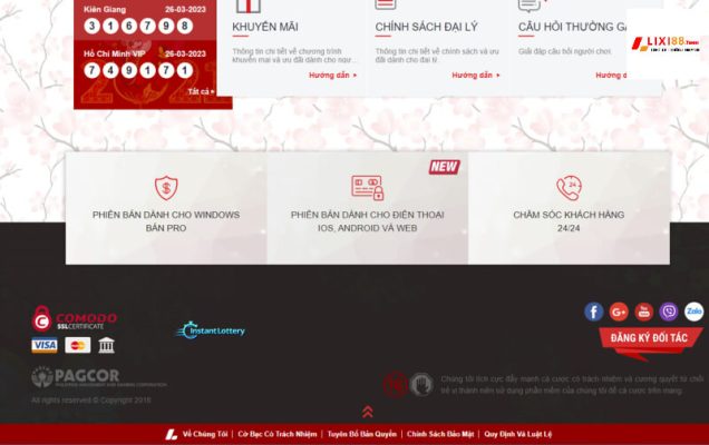 Nhà cái Lixi88 an toàn không? Thông tin nhà cái Lixi88 3 Lixi88 được cấp phép hoạt động hợp pháp