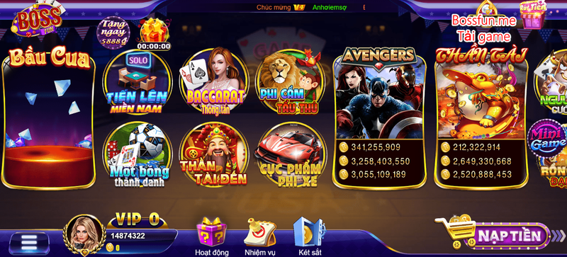 Bossfun - Cổng game bài thế mới được yêu thích nhất hiện nay 3 Kho game đổi thưởng hấp dẫn của bossfun