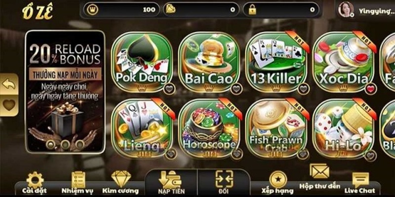 Oze6868 - Mang đến những trải nghiệm khó quên tới game thủ 5 Kho trò chơi ấn tượng cùng đồ họa đẹp mắt đến từ oze6868