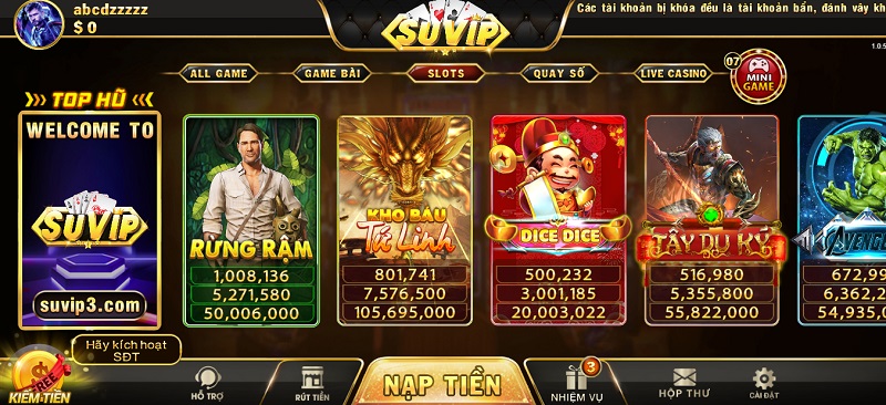 Suvip ৷ suvipx.com - Cổng game bài đổi thưởng uy tín top đầu 5 Sảnh game quay hũ siêu đỉnh chỉ có tại sân chơi Suvip