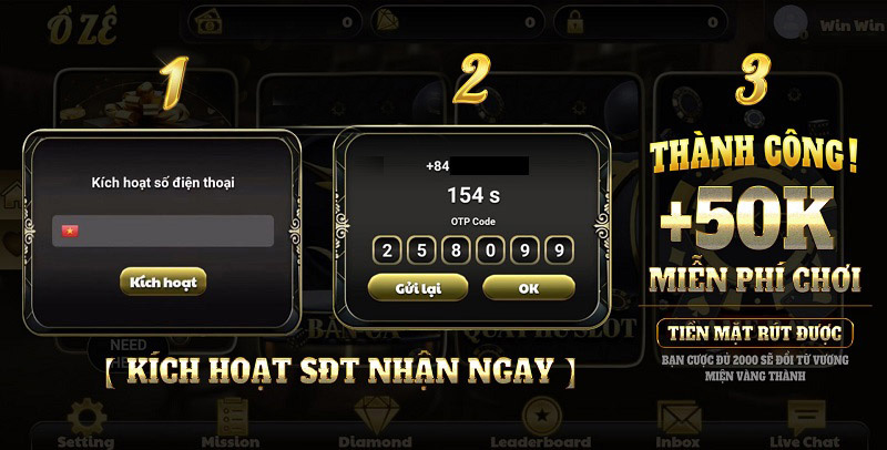 Oze6868 - Mang đến những trải nghiệm khó quên tới game thủ 4 Tặng ngay 500k khi đăng ký tài khoản tại oze6868 cực hấp dẫn