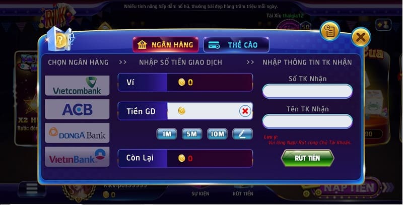 Rikvip - Cổng game cá cược đổi thưởng uy tín số 1 Việt Nam 6 Thao tác rút tiền rikvip không làm khó hội viên